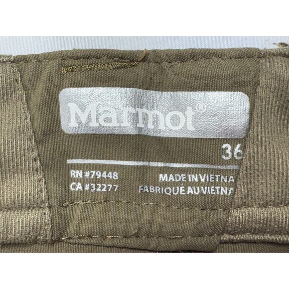 Marmot Men's Green Lightweight Straight Leg Outdoor Pants - Size 36x30.5 - Picture 5 of 7